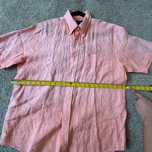 Brooks Brothers Men's 100% Irish Linen Short-Sleeve Shirt - Picture 9 of 9